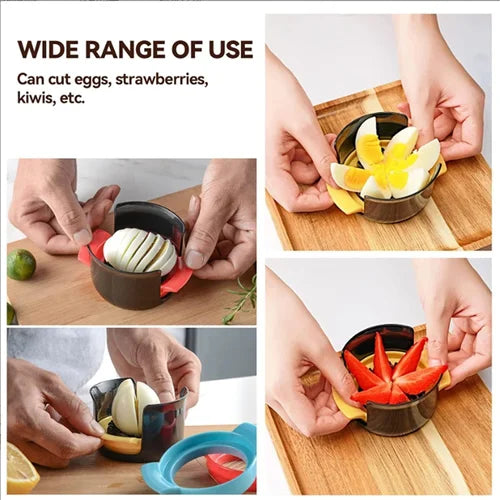 3-in-1 Egg Slicer Tool with Egg Piercer, Stainless Steel Wire Cutter & Slicer, Egg Cutter & Dicer