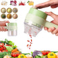 4-in-1 Multi-Functional Portable Vegetable Cutter, Wireless Food Processor & Chopper Machine