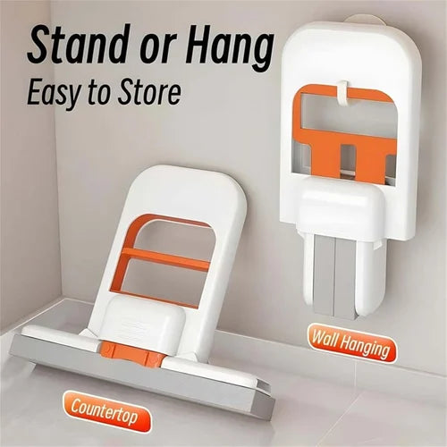 Mop Mini Foldable Mop Portable Self-Squeeze Quick Super Absorbent for Wet & Dry Granite Cleaning Kitchen Counters Tables & Glass
