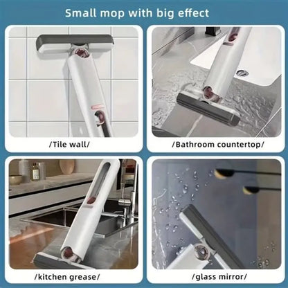 Mop Mini Foldable Mop Portable Self-Squeeze Quick Super Absorbent for Wet & Dry Granite Cleaning Kitchen Counters Tables & Glass